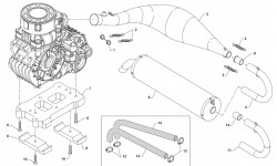 MARMITTA E SUPPORTO MOTORE - TM Kart KZ-R3